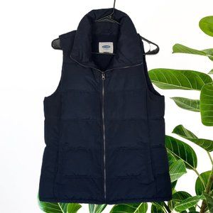 Old Navy Quilted Puffer Vest Blue Meduim